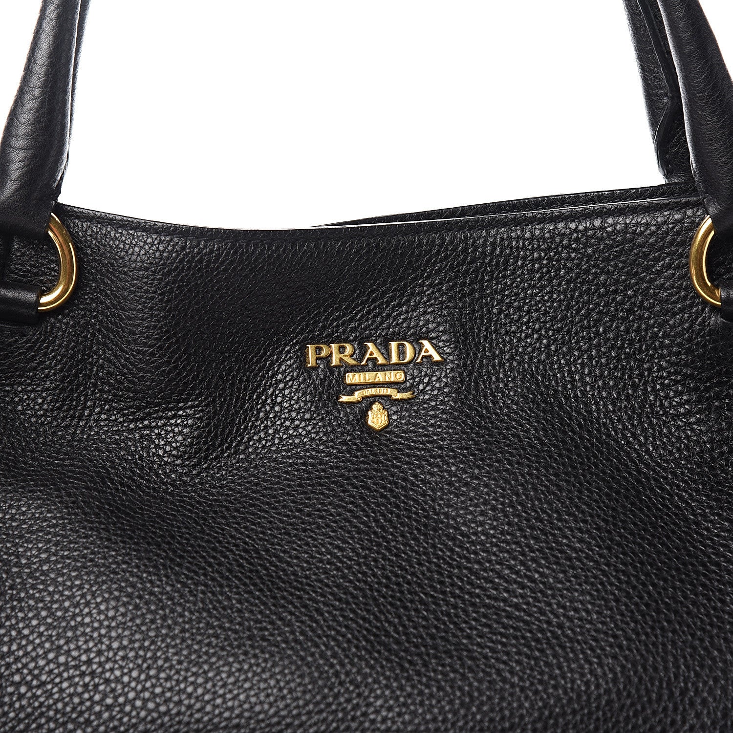 Prada Vitello Daino Shoulder Bag Black 9 of 9