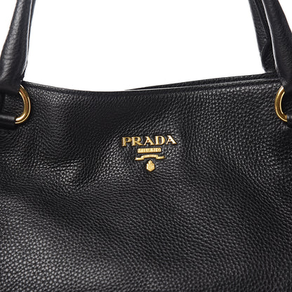 Prada Vitello Daino Shoulder Bag Black 9 of 9