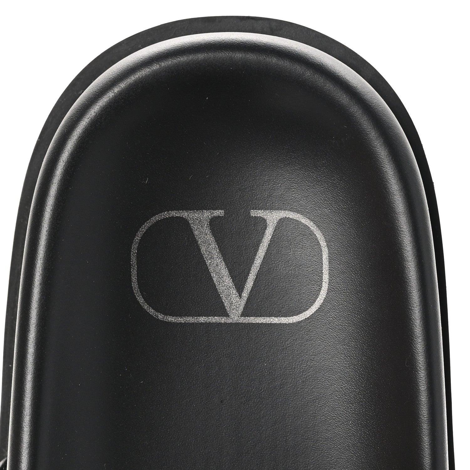 Valentino Garavani Calfskin Roman Stud Slide Sandals 39.5 Black 7 of 10