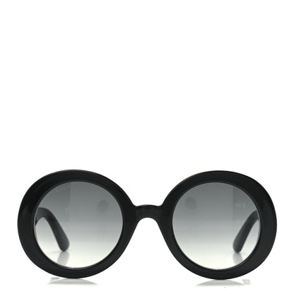 Gucci Acetate Round GG Sunglasses GG0319S Black 2 of 7