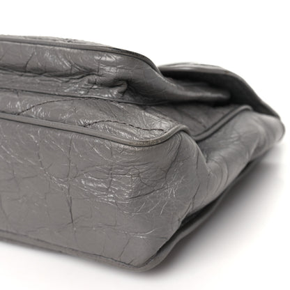 Saint Laurent Crinkled Calfskin Matelasse Monogram Large Niki Chain Satchel Fog 10 of 13