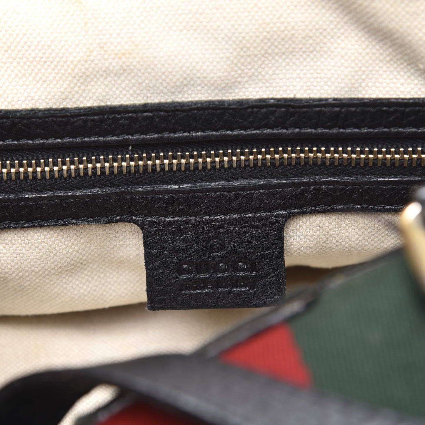 Calfskin Vintage Web Small Boston Black
