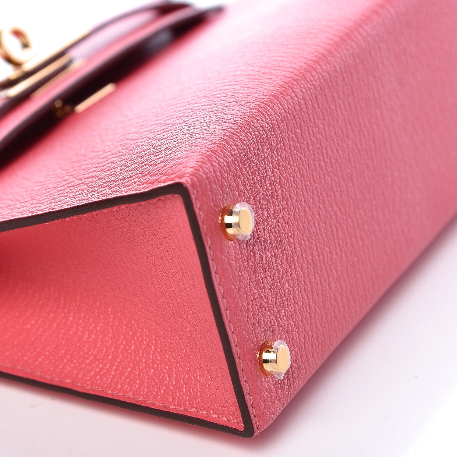 Hermes Chevre Mysore Mini Kelly Sellier 20 Rose Lipstick 8 of 31