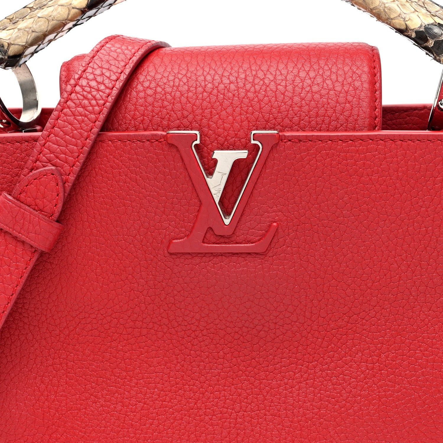 Louis Vuitton Taurillon Snakeskin Capucines BB Rubis 7 of 9