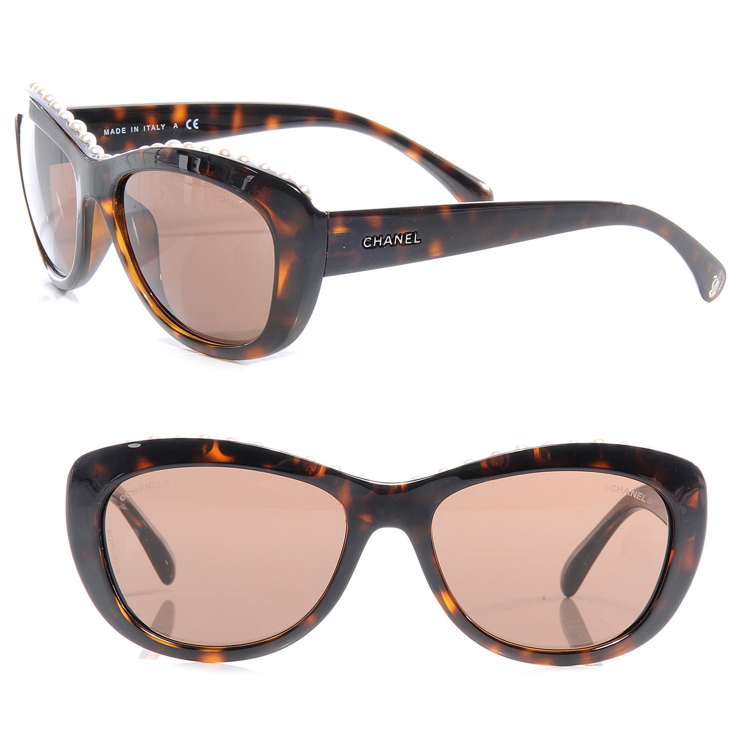 Freshwater Cultured Pearl Butterfly Sunglasses 6038 H Tortoise
