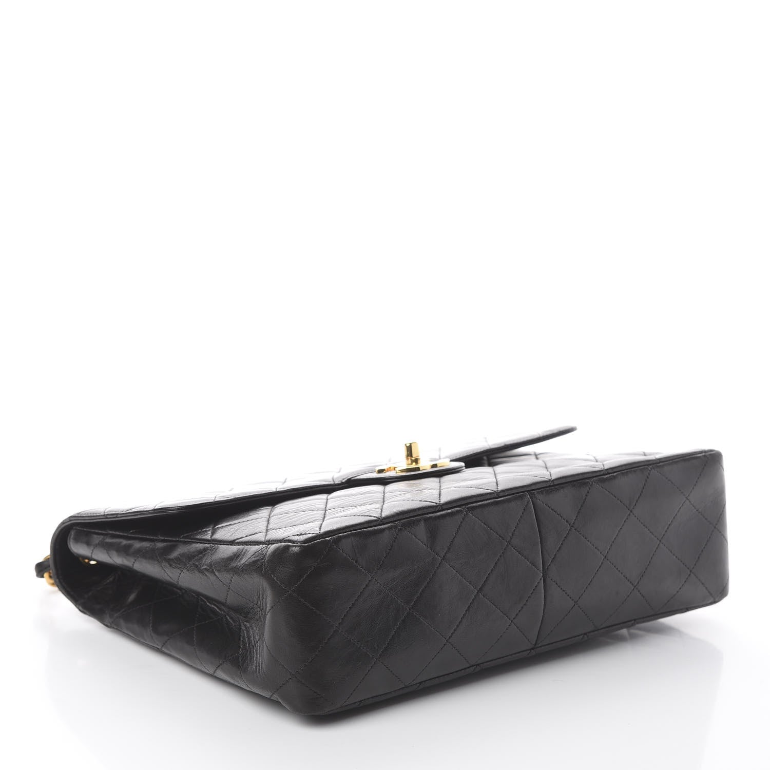 Chanel Lambskin Quilted Jumbo Single Flap Black 3 of 10