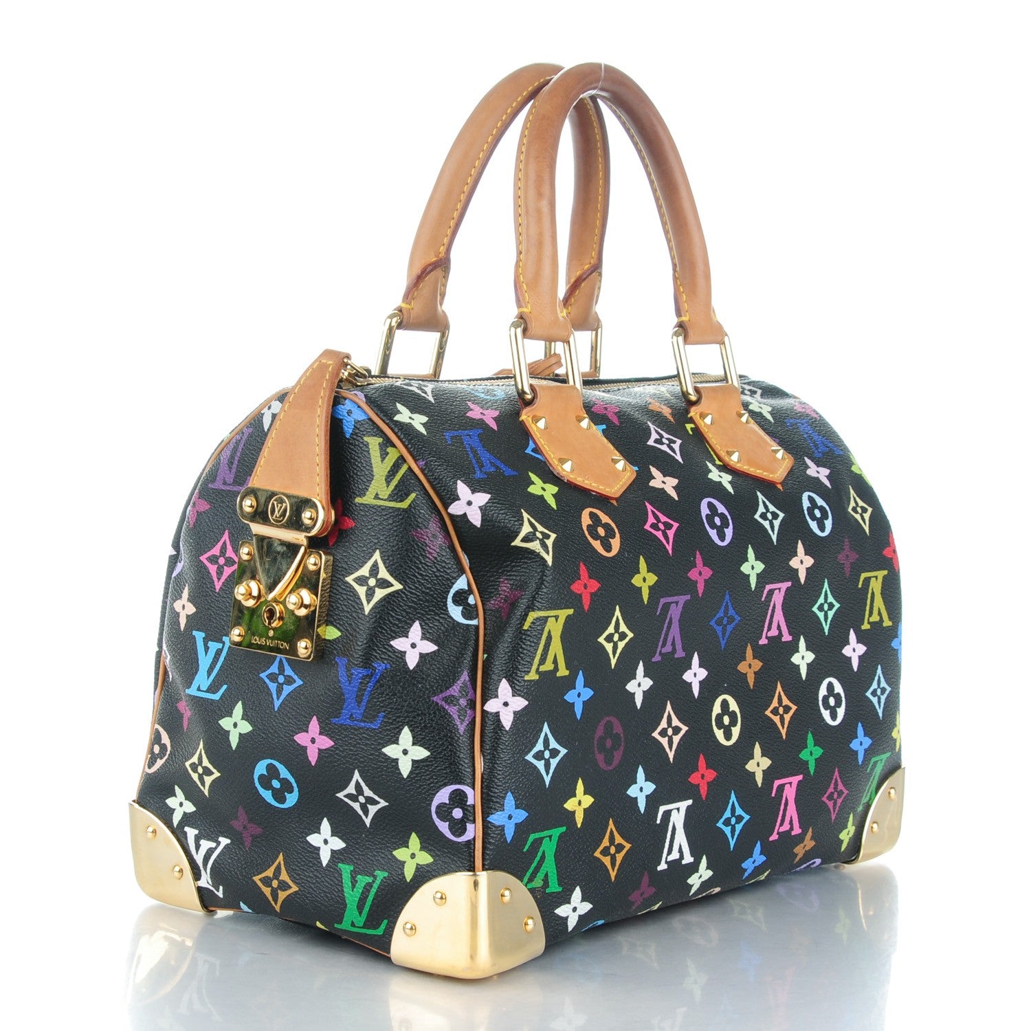 Louis Vuitton Monogram Multicolor Speedy 30 Black 3 of 8