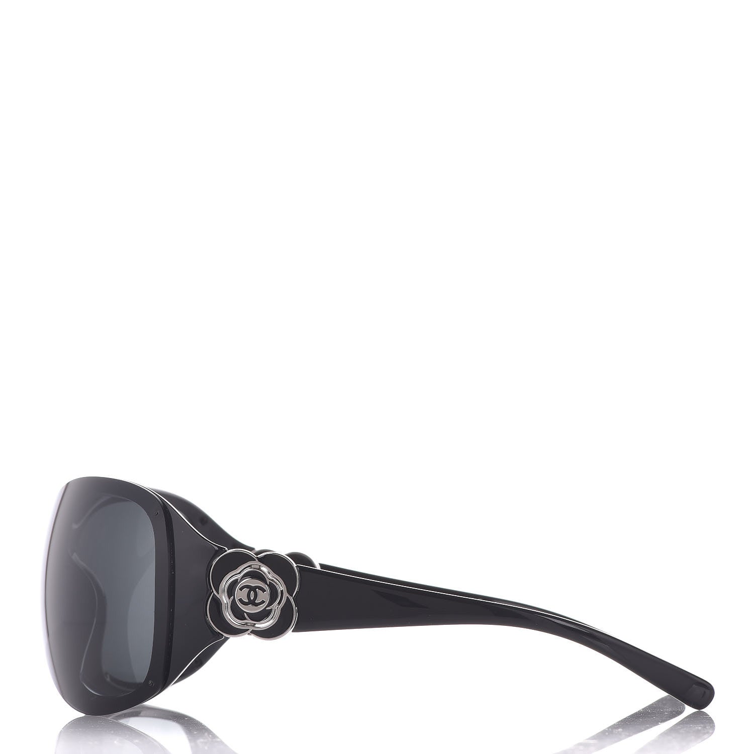 Chanel Camellia CC Sunglasses 6032 Black 2 of 9