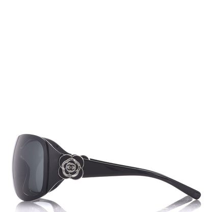 Chanel Camellia CC Sunglasses 6032 Black 2 of 9
