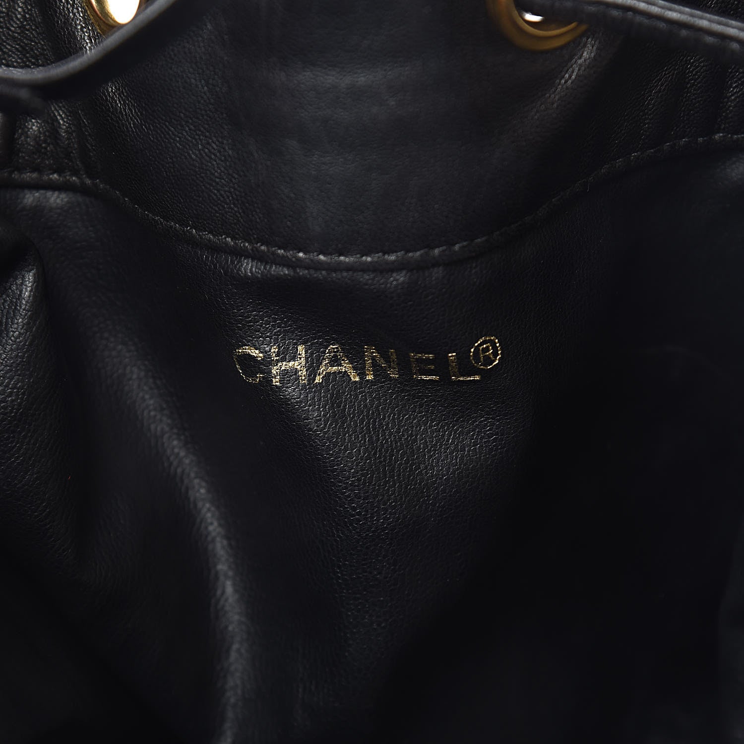 Chanel Lambskin CC Drawstring Shoulder Bag Black 7 of 17