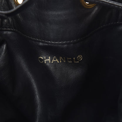 Chanel Lambskin CC Drawstring Shoulder Bag Black 7 of 17