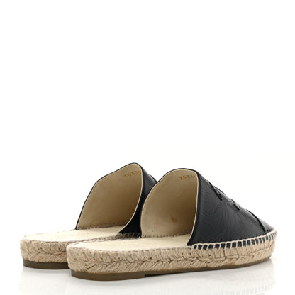 Chanel Iridescent Goatskin Patent CC Espadrille Mules 39 Black 4 of 10