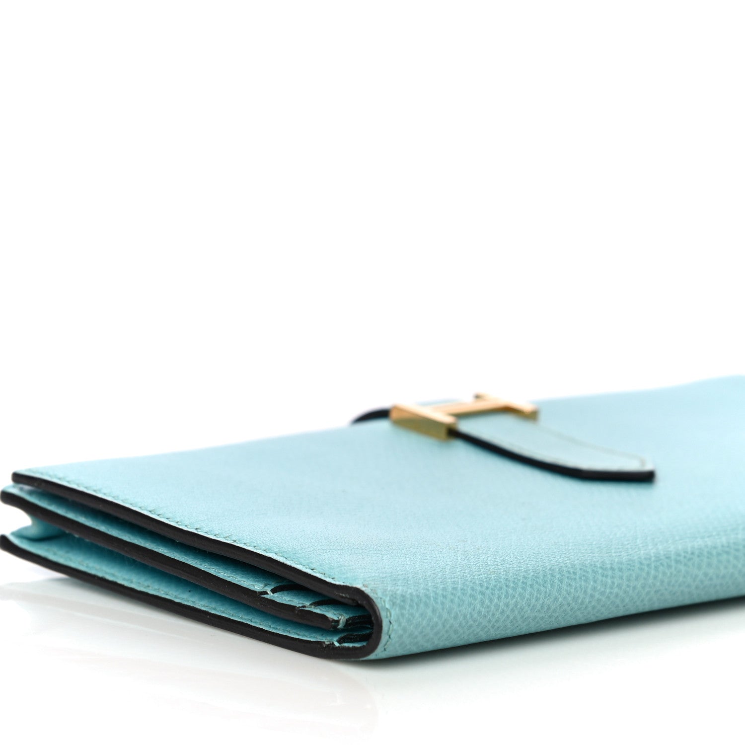 Hermes Epsom Bearn Gusset Wallet Bleu Atoll 8 of 12