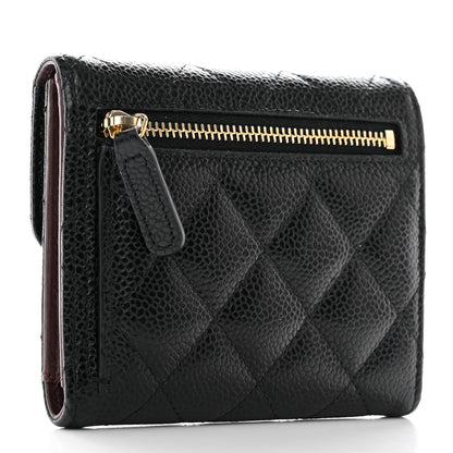 Chanel Caviar Quilted Compact Flap Wallet Black 3 of 12