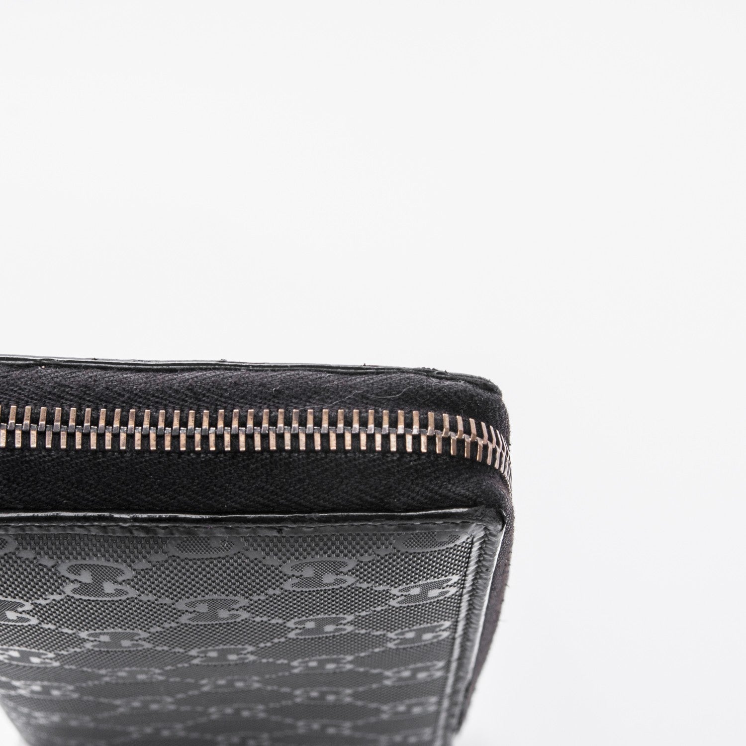 Gucci Imprime Monogram GG Pierce Zip Around Wallet Black 11 of 12