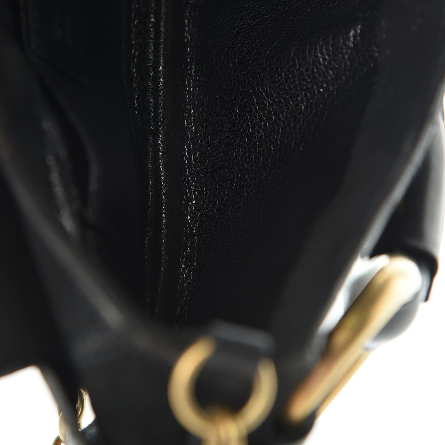 Suede Studded Horsebit Clutch Bag Black
