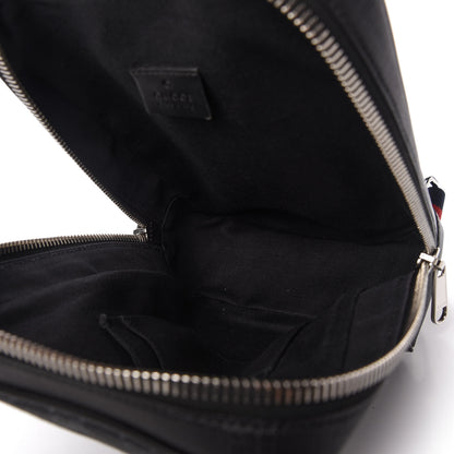 Gucci GG Supreme Monogram Web Belt Bag Black Grey 5 of 11