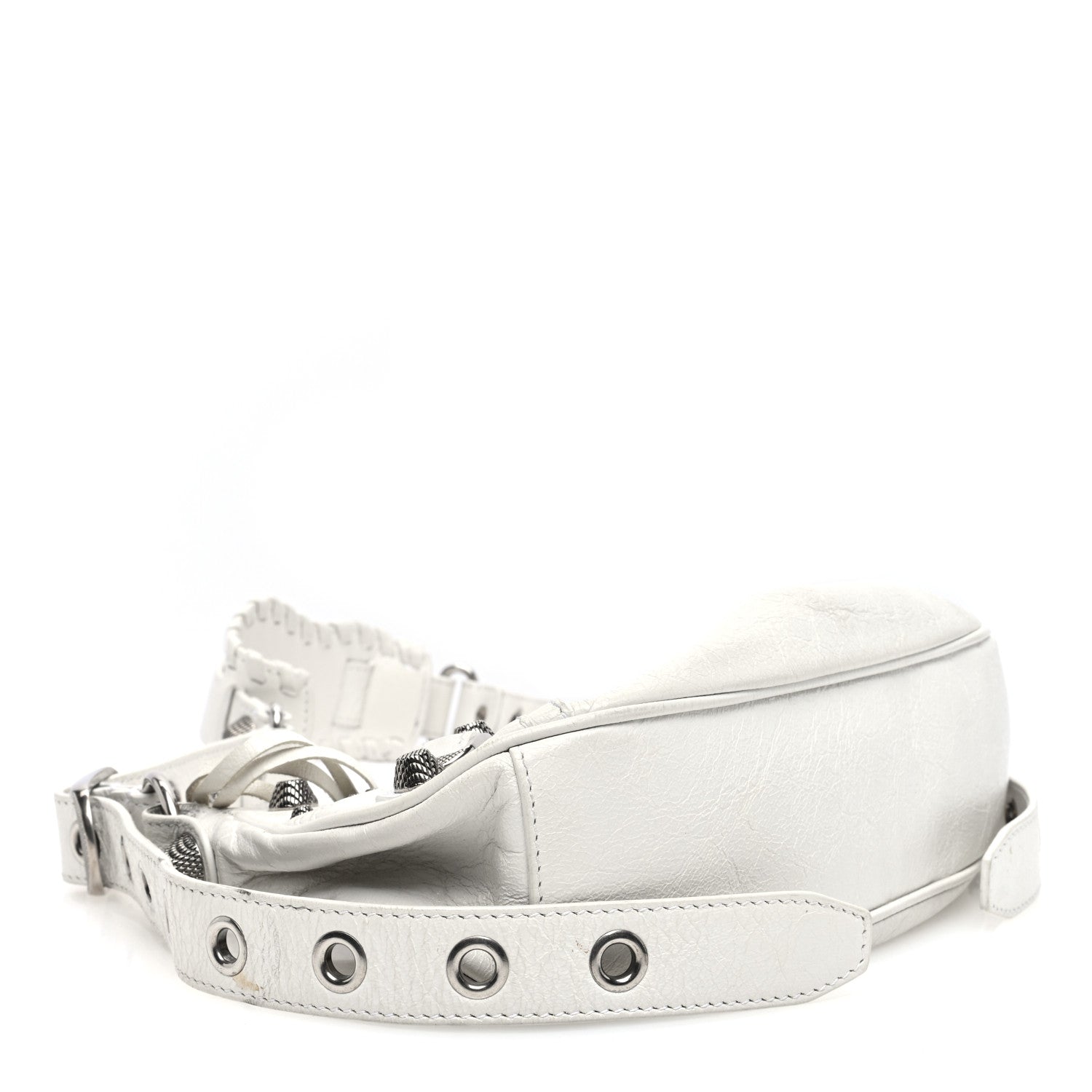 Balenciaga Agneau Arena Crystal Le Cagole Shoulder Bag XS Optic White 5 of 18