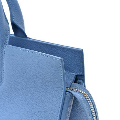 Saint Laurent Grained Calfskin Small Rive Gauche Cabas Blue Clair 12 of 12