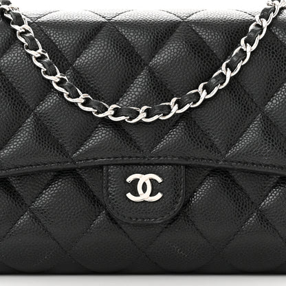 Chanel Caviar Quilted Phone Holder Wallet on Removable Chain Black 10 of 17
