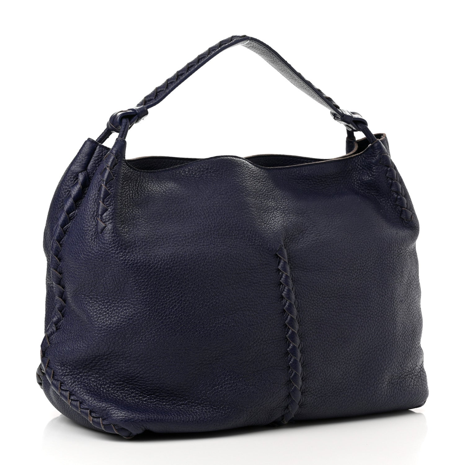 Bottega Veneta Washed Cervo Deerskin Hobo Denim 3 of 10