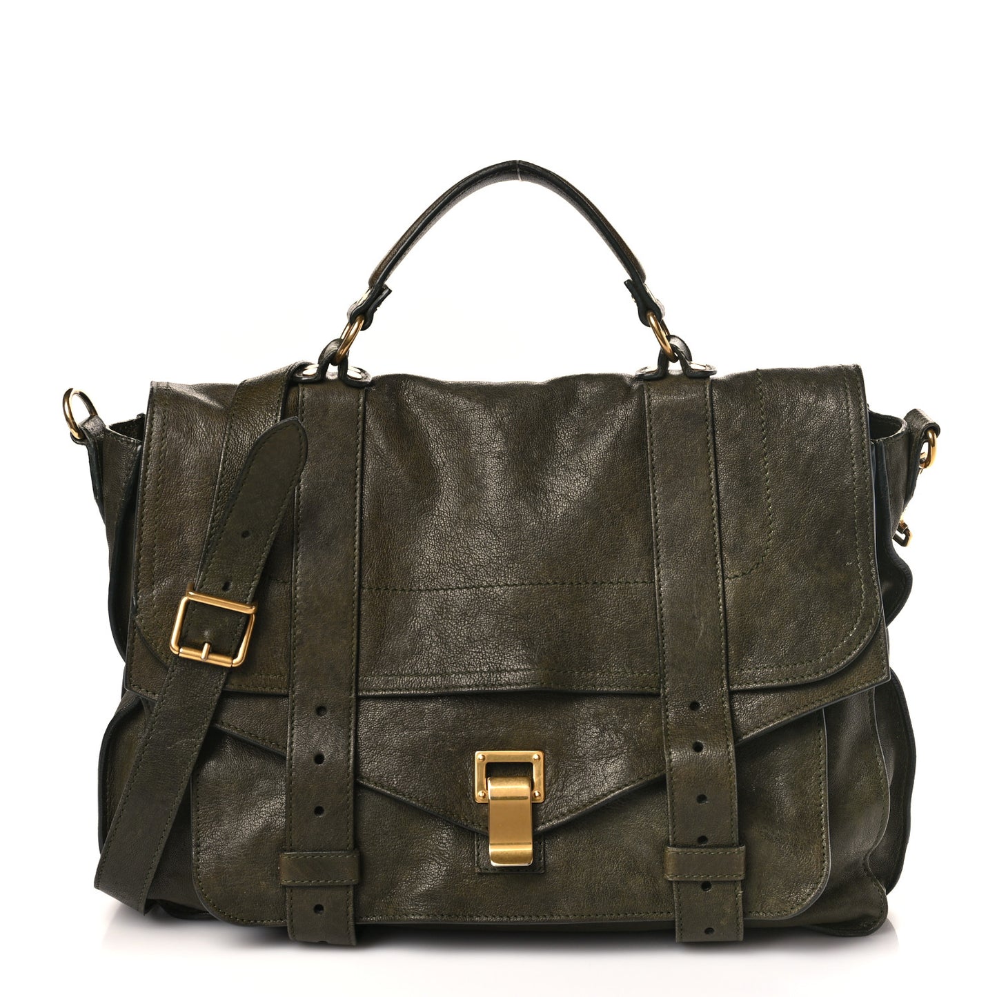 Lambskin Medium PS1 Satchel Military