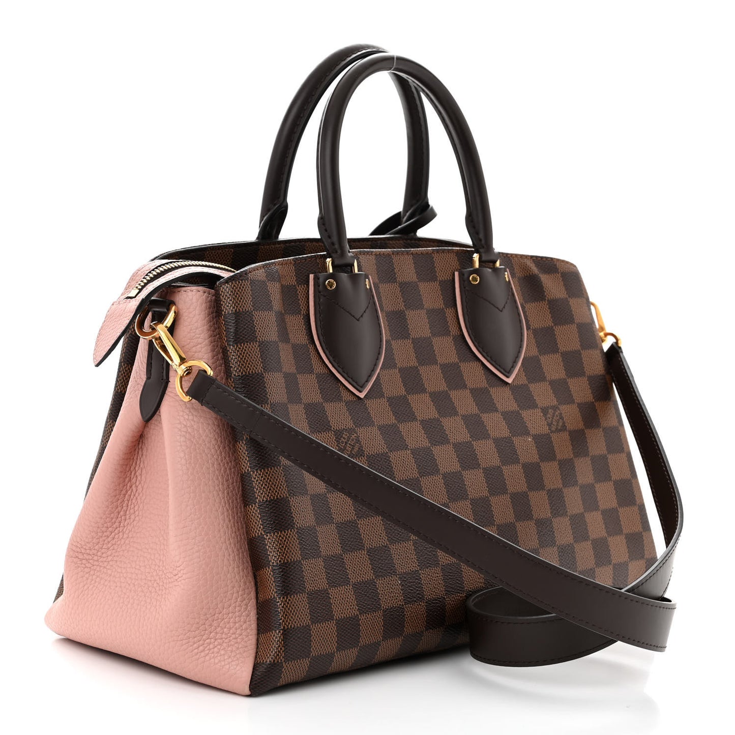 Cuir Taurillon Damier Ebene Normandy Magnolia
