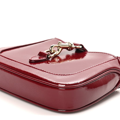 Gucci Crinkled Patent Mini Jackie Notte Bag Rosso Ancora Red 8 of 8