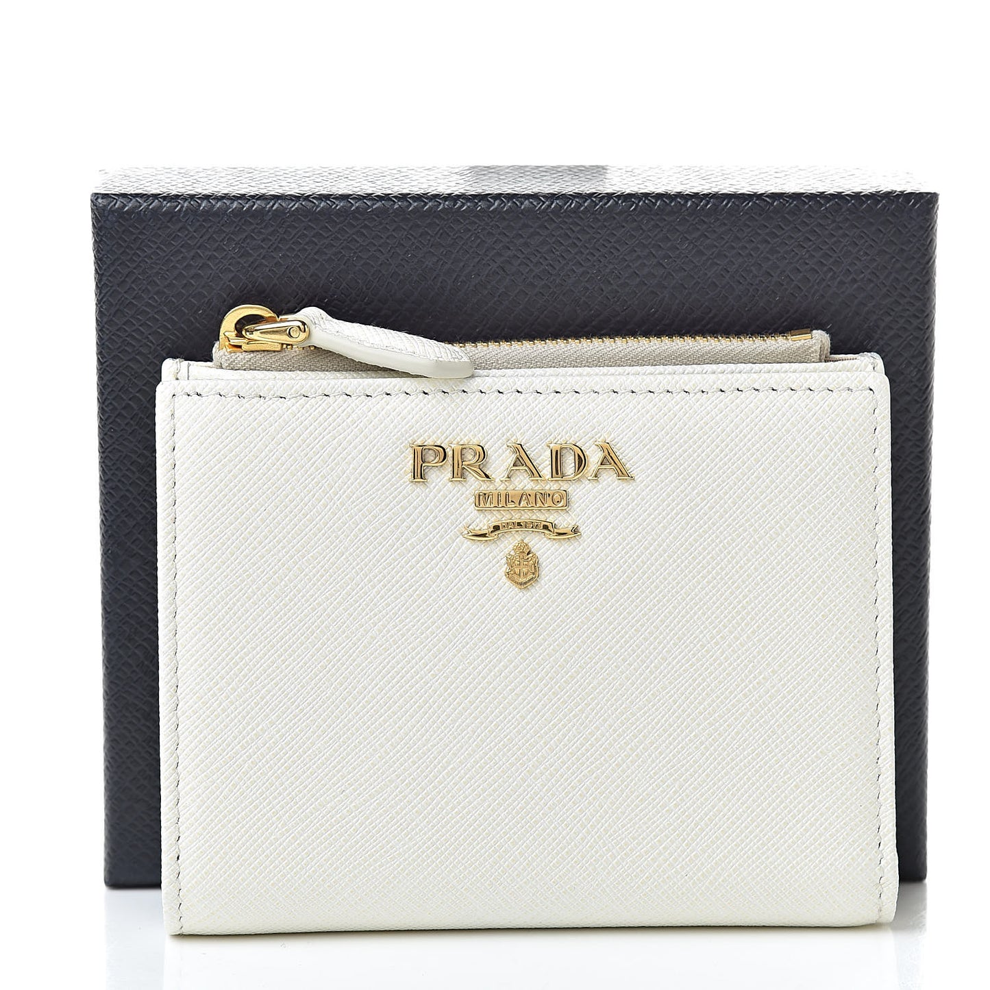 Saffiano Metal Wallet Bianco