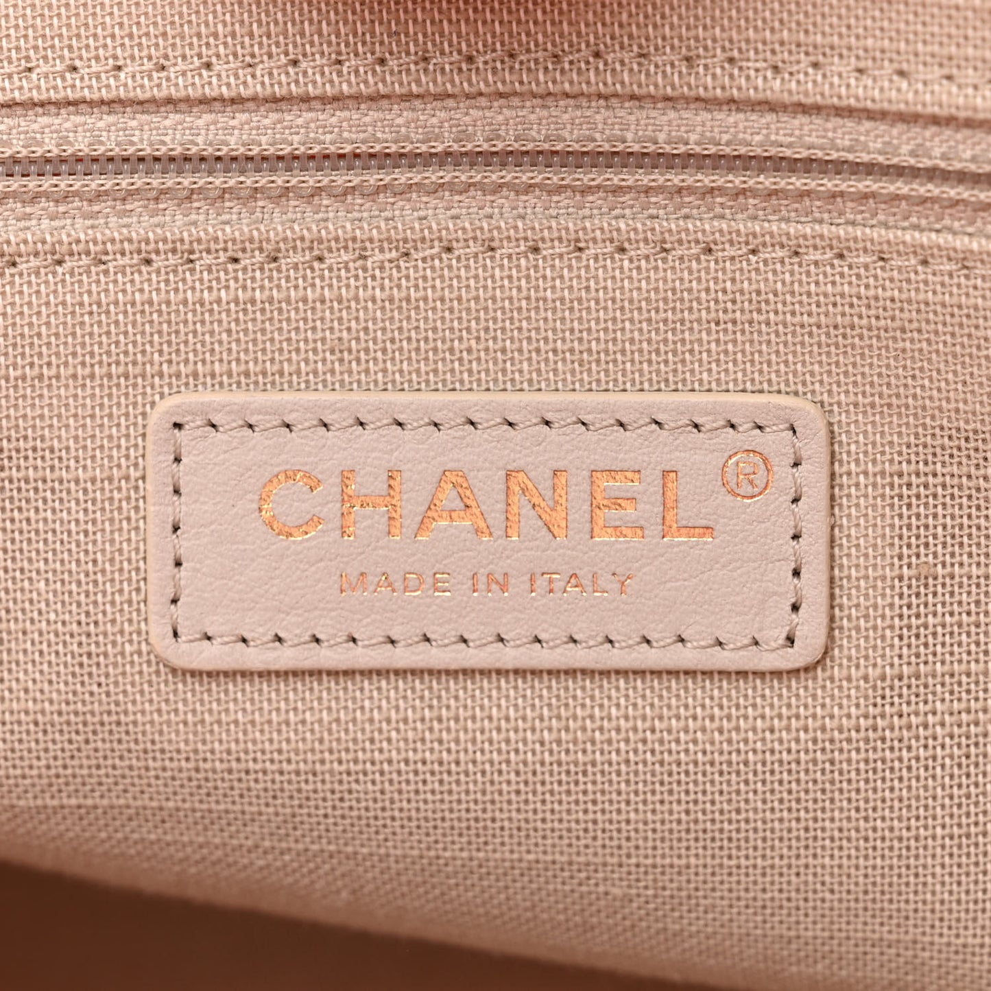 Mixed Fibers Calfskin Small Deauville Tote Pink