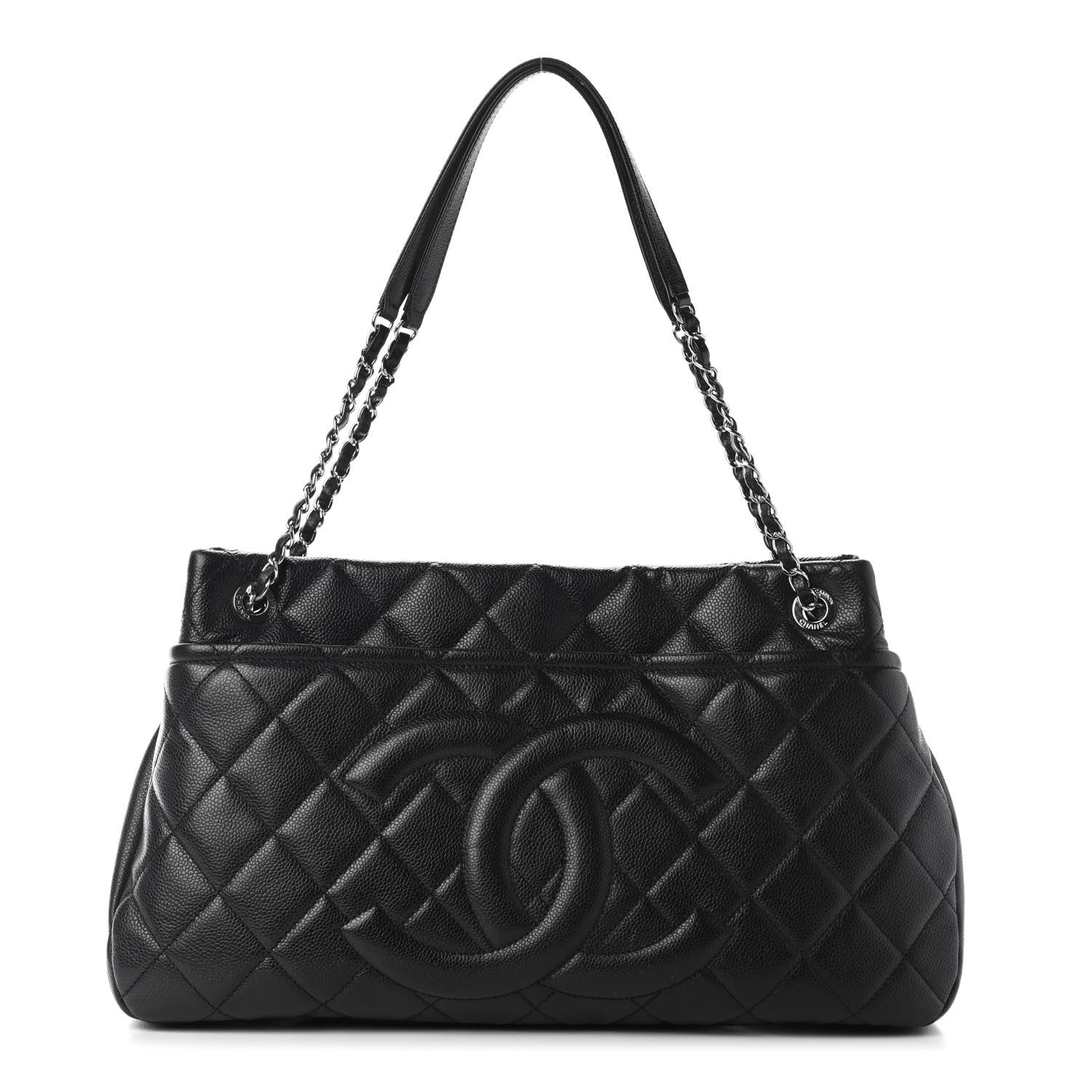 Chanel Caviar Quilted CC Timeless Soft Tote Black 1 of 10