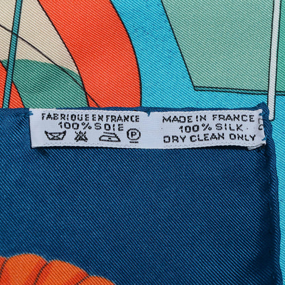 Hermes Silk Les Folies Du Ciel Scarf 90 6 of 6