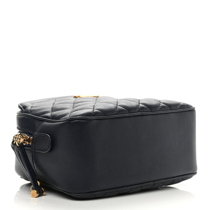 Chanel Calfskin Quilted CC Small Vanity Case Navy 7 of 21