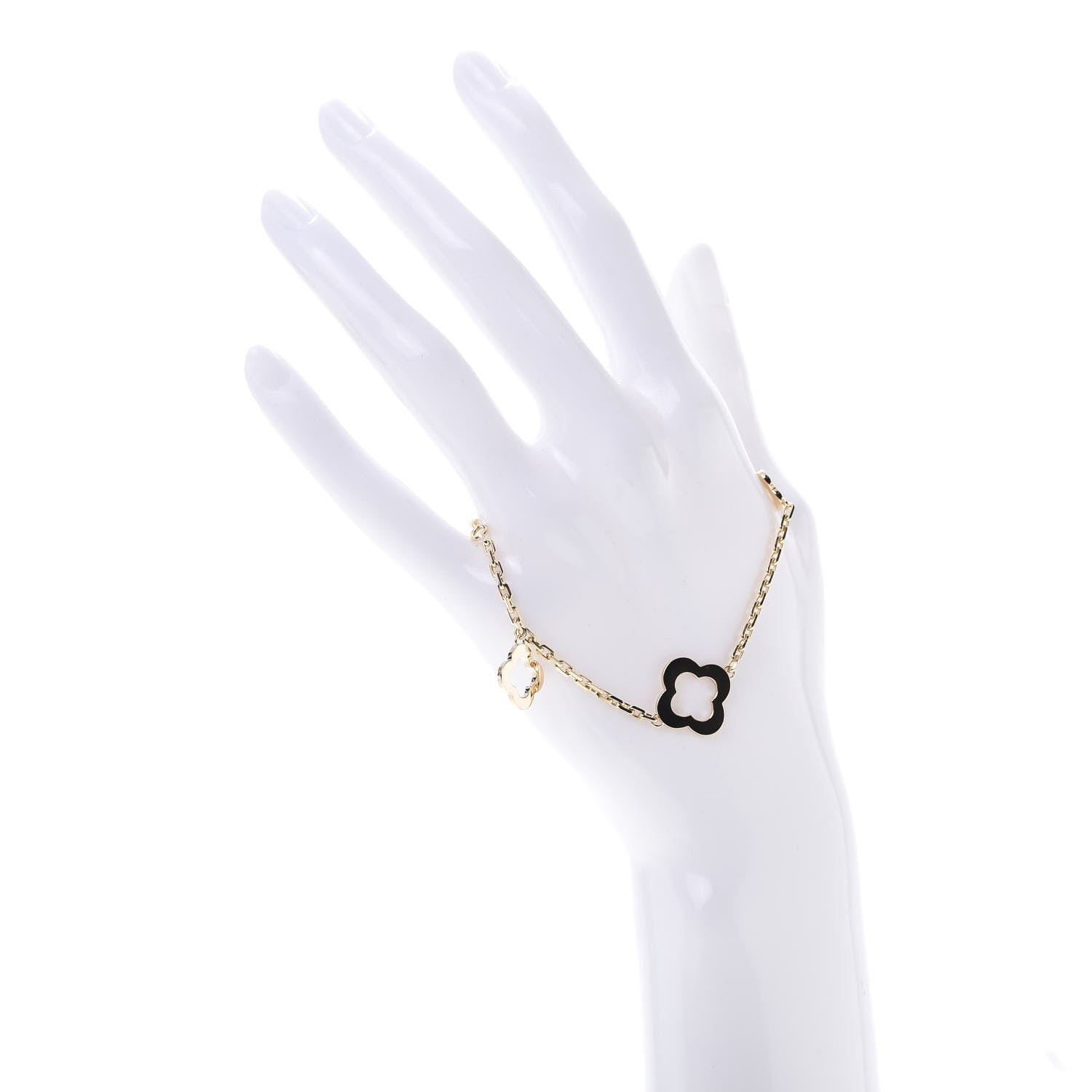 Van Cleef & Arpels 18K Yellow Gold 3 Motifs Byzantine Alhambra Bracelet 2 of 7