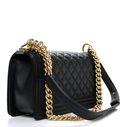Chanel Lambskin Quilted Medium Boy Flap Black 3 of 11