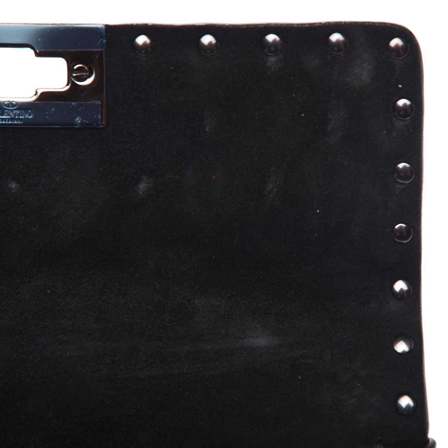 Valentino Garavani Craquele Nappa Small Rockstud Spike Shoulder Bag Black 7 of 8