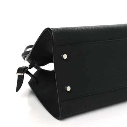 The Row Matte Grained Calfskin Margaux Shoulder 12 Black 8 of 9