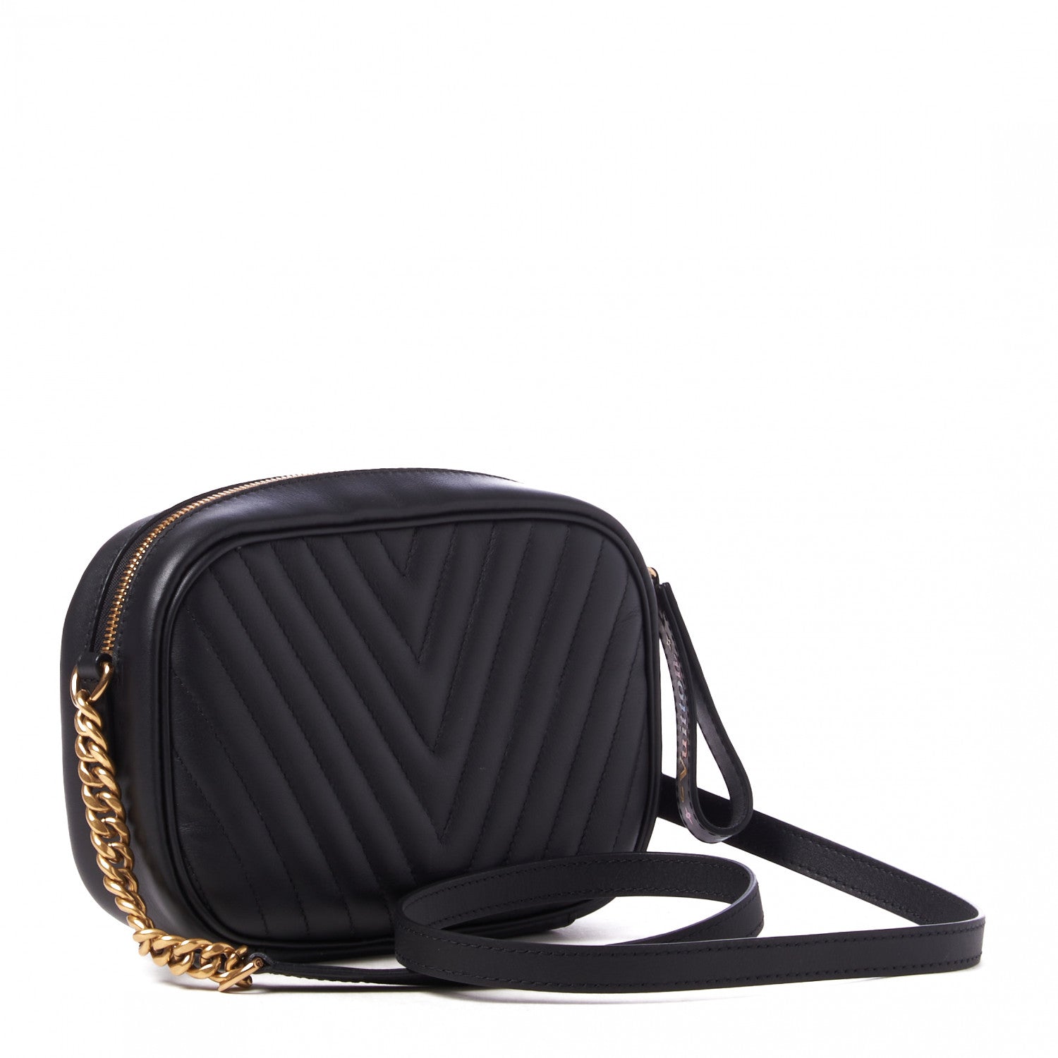 Louis Vuitton Calfskin New Wave Camera Bag Black 2 of 9