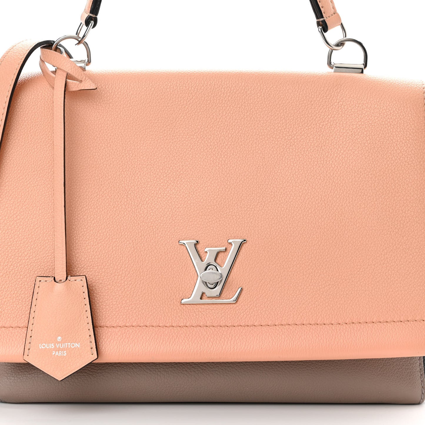 Soft Calfskin Lockme II Top Handle Venus Black Mastic