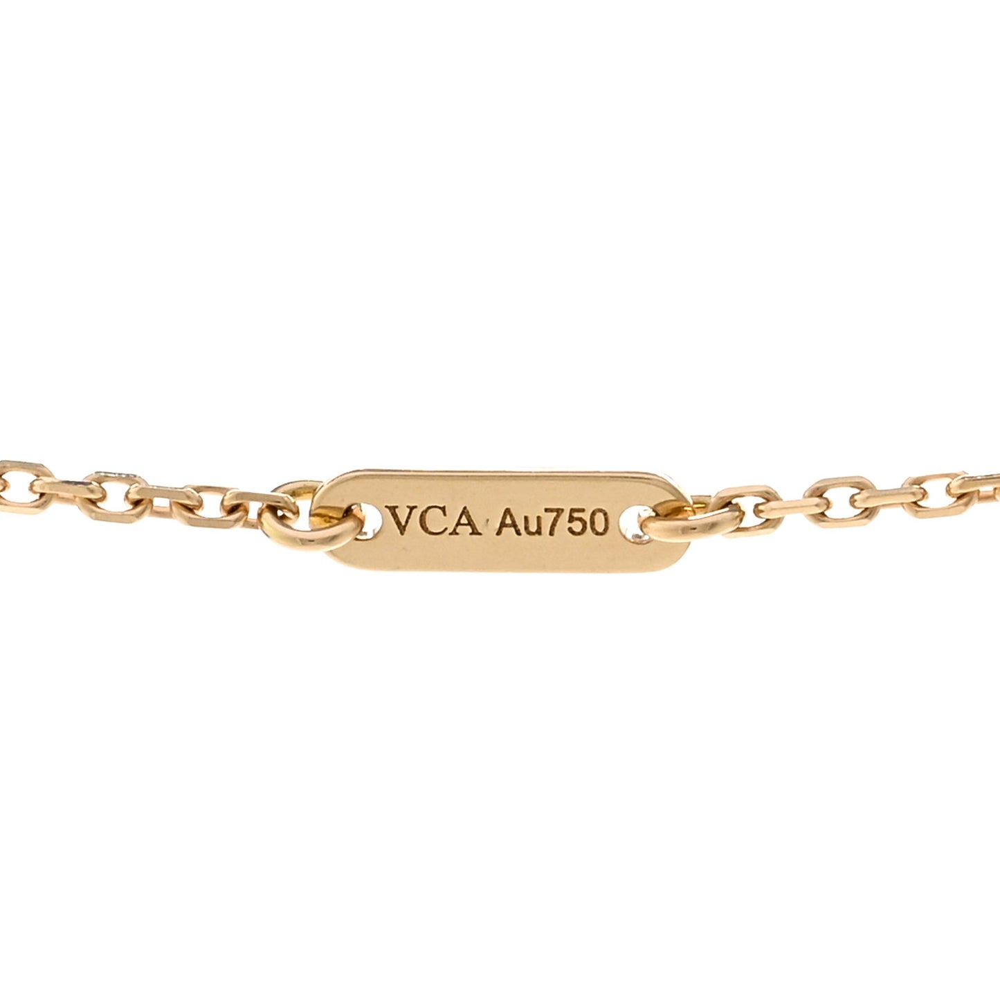 18K Yellow Gold Mother of Pearl Sweet Alhambra Pendant Necklace