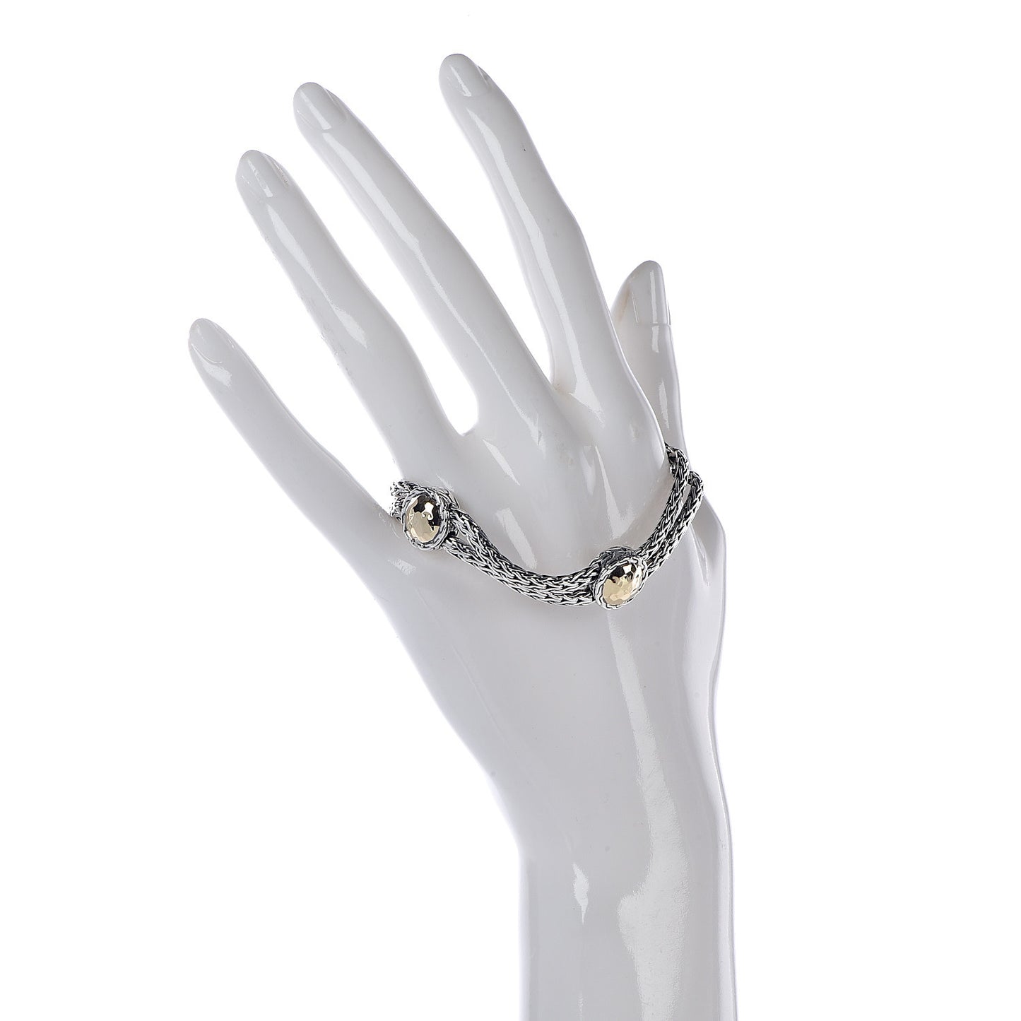 JOHN HARDY Sterling Silver 18K Yellow Gold Palu Station Bracelet