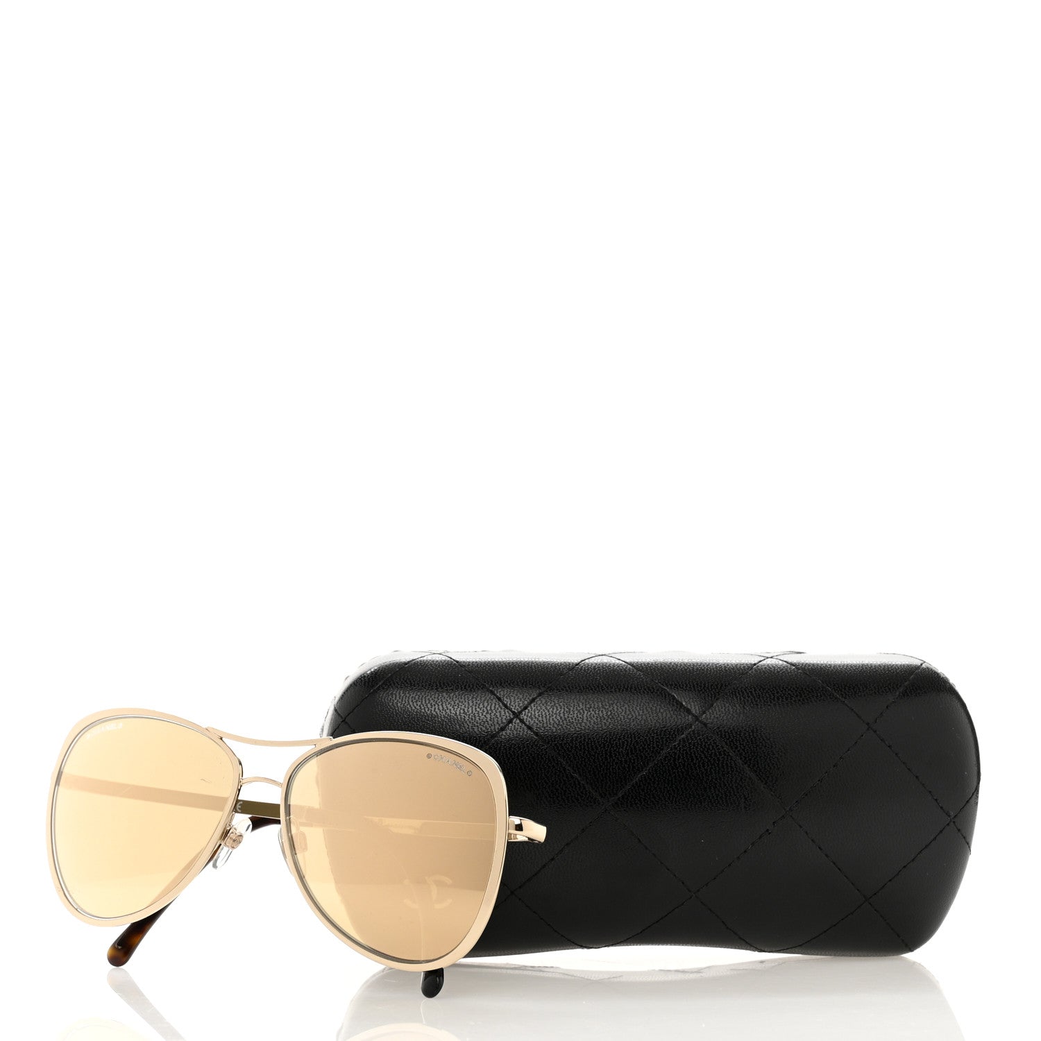 Chanel Metal Mirrored Pilot Summer Sunglasses 4223 Gold 8 of 8