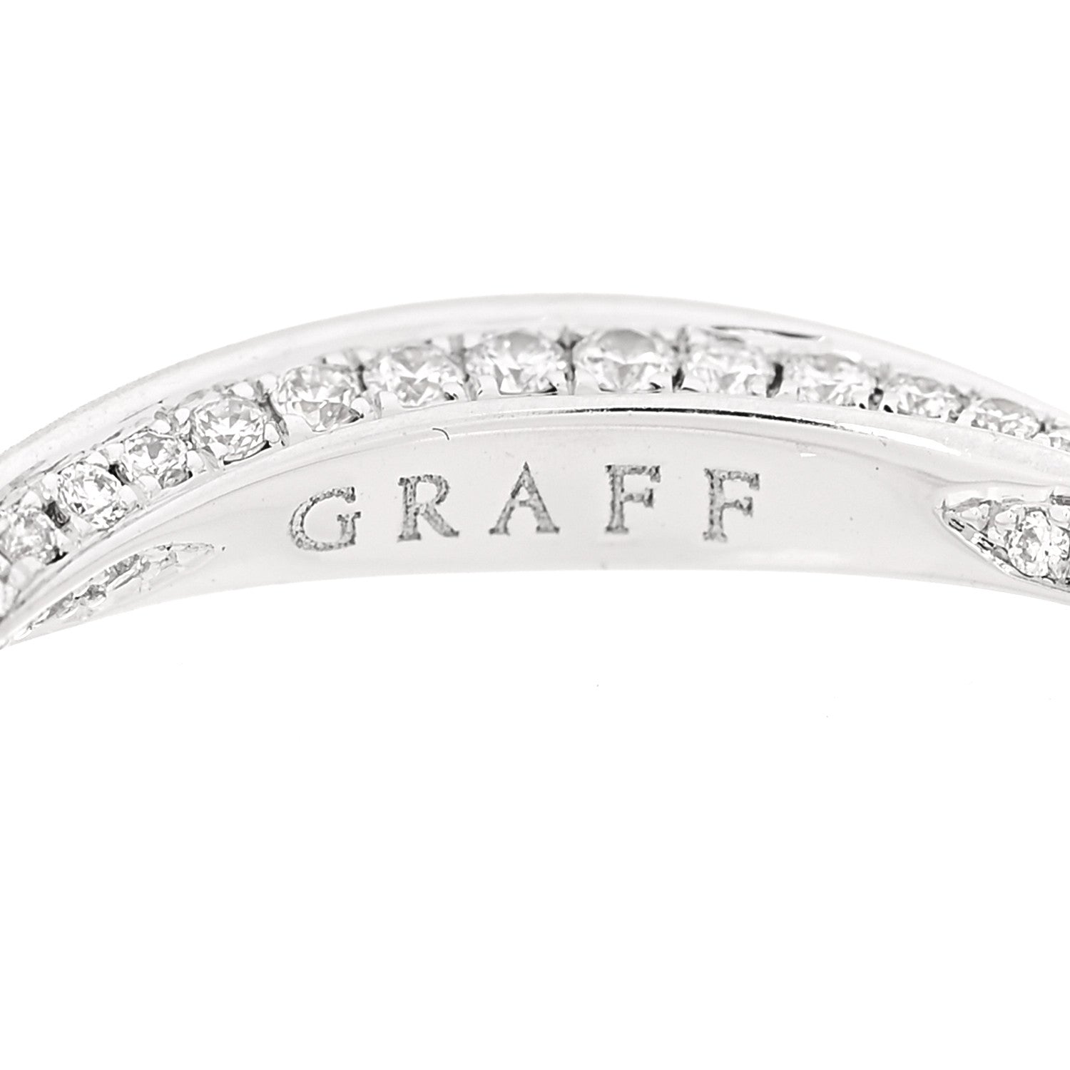 Graff 18K White Gold Diamond Spiral Pave Band Ring 50 5.5 5 of 6