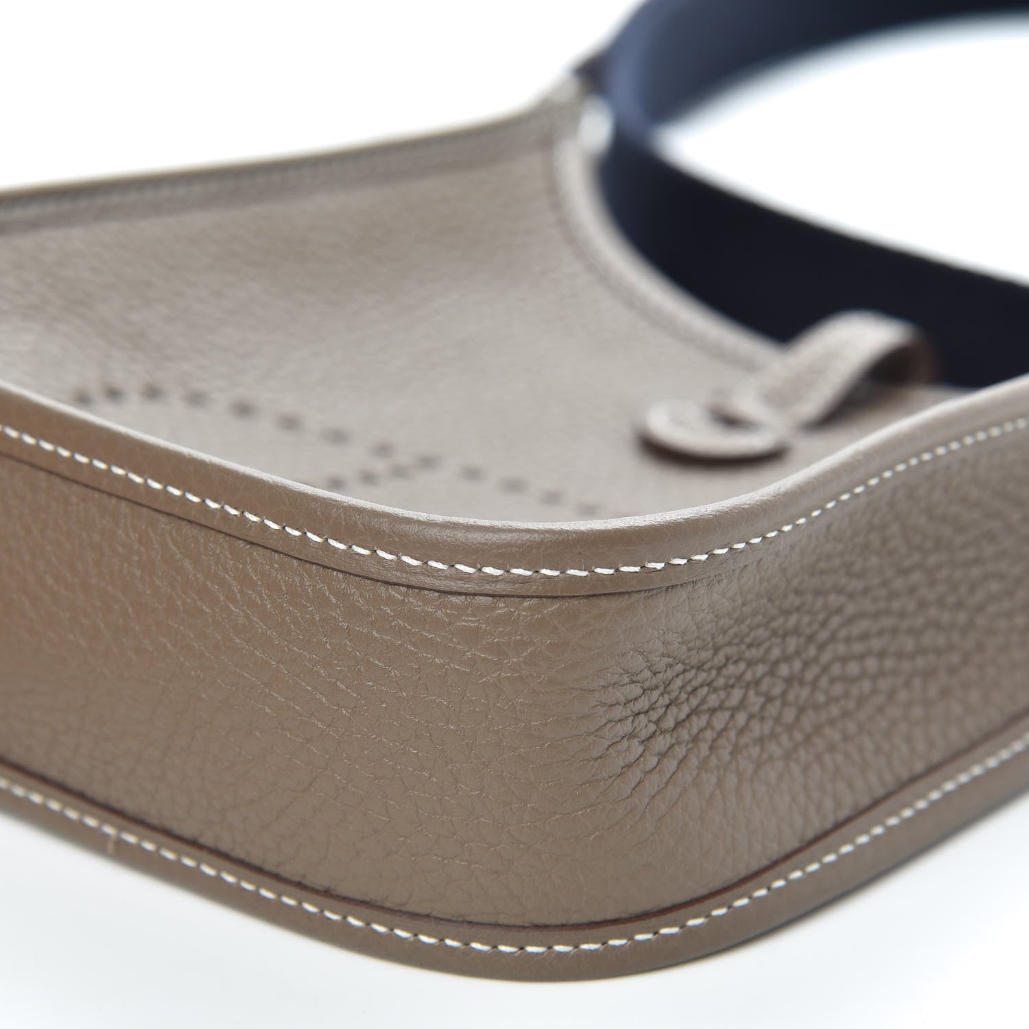 Hermes Taurillon Clemence Amazone Evelyne TPM Etoupe Bleu Indigo 9 of 10