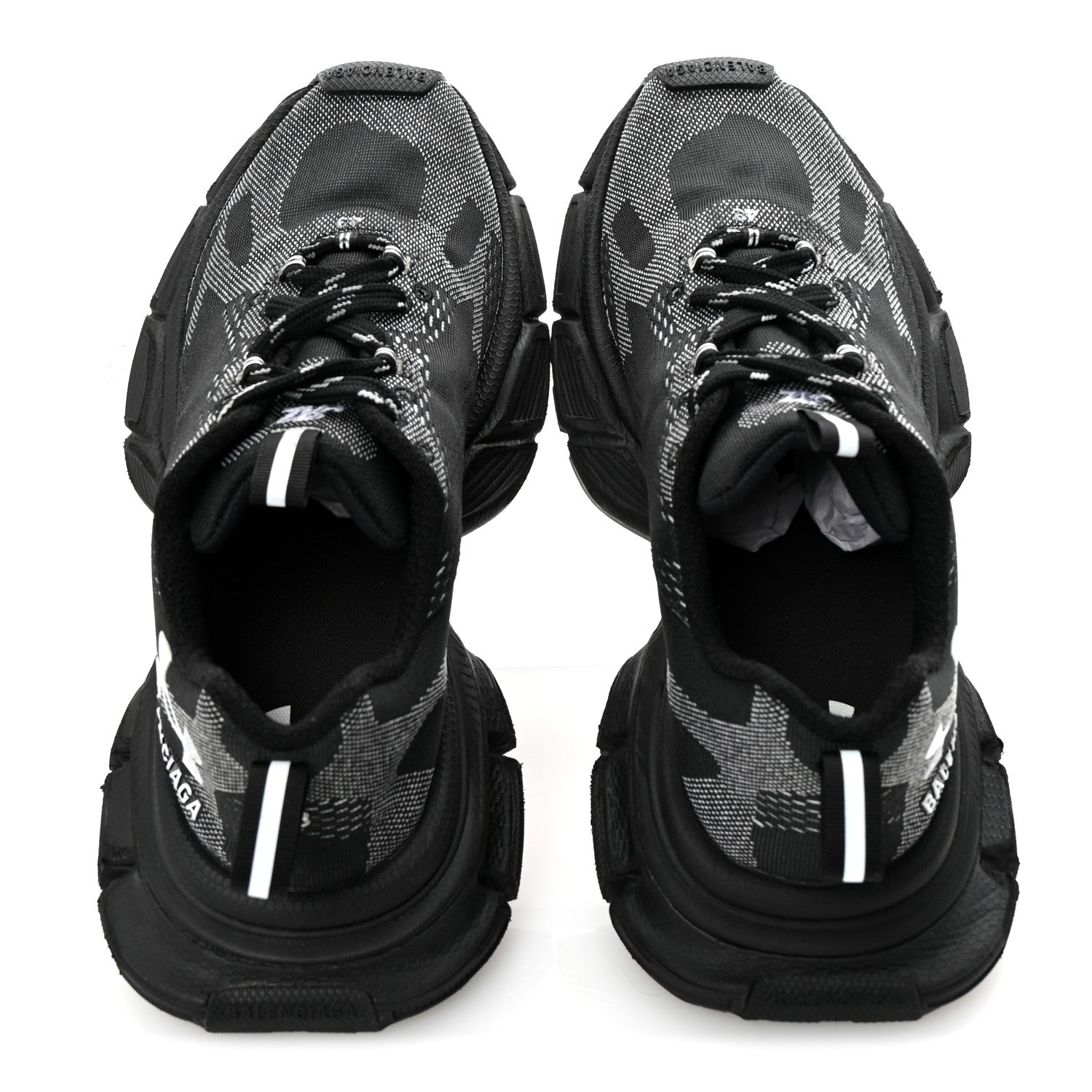 Balenciaga X Under Armour Knit Mesh 3XL Sneakers 43 Black White 2 of 9