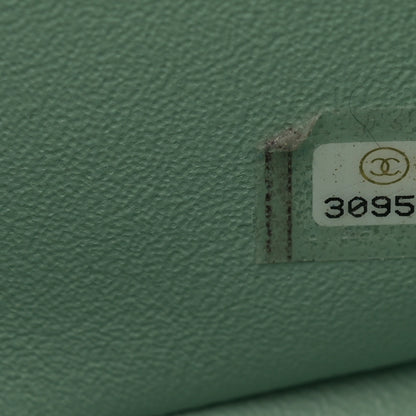 Chanel Lambskin Quilted Mini Rectangular Flap Light Green 7 of 10