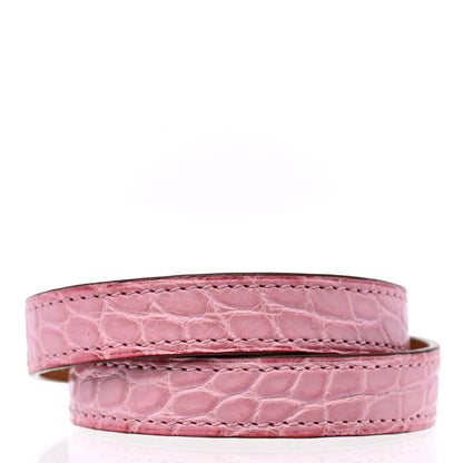 Hermes Matte Alligator Kelly Double Tour Bracelet T3 5P Pink 3 of 8