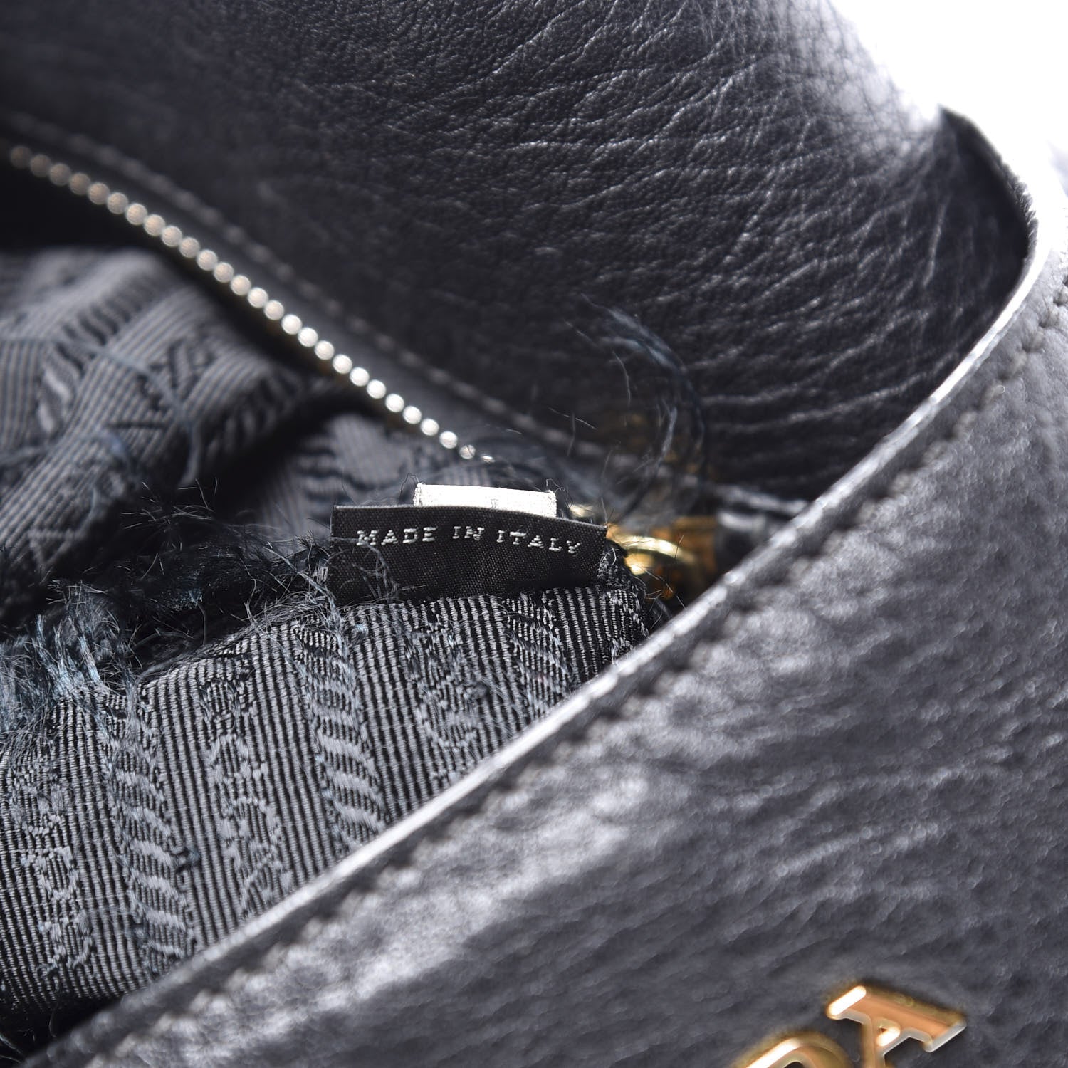 Prada Vitello Daino Side Pocket Hobo Black 6 of 16