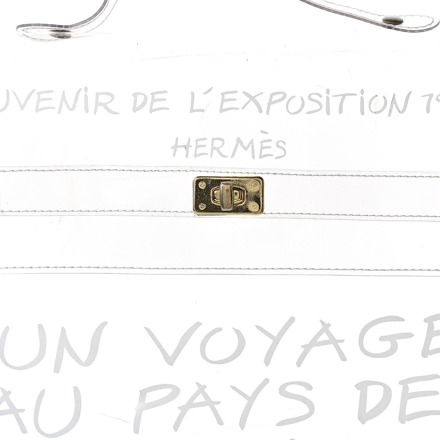 Hermes Vinyl Souvenir De L'Exposition Kelly Transparent 7 of 16