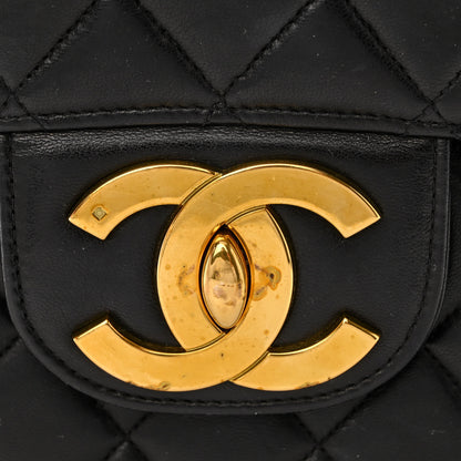Chanel Lambskin Quilted XL Jumbo Single Flap Black 13 of 16